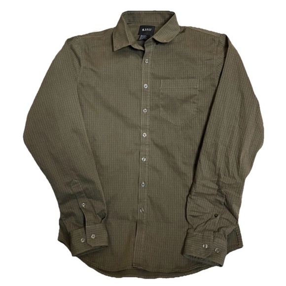 5.11 Tactical Other - 5.11 Tactical Mens Button Up Shirt Size  M GreenStretch Long Sleeve Performance
